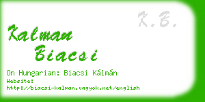 kalman biacsi business card